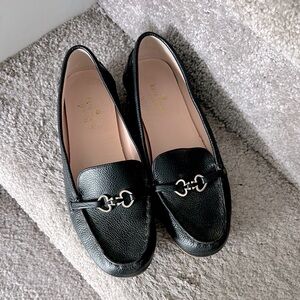 Kate Spade Black Textured Loafers